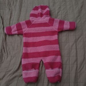 L.L. Bean Pink Striped Kids Footie